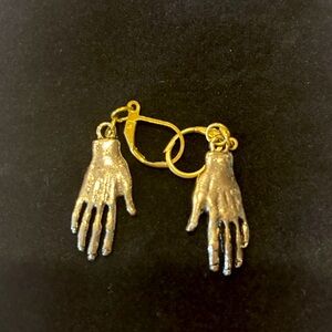 Gold Hand Earrings